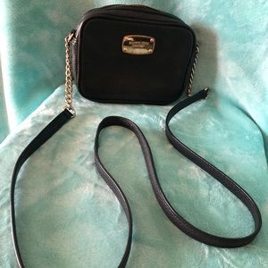 Michael Kors small black pebbled leather Crossbody
